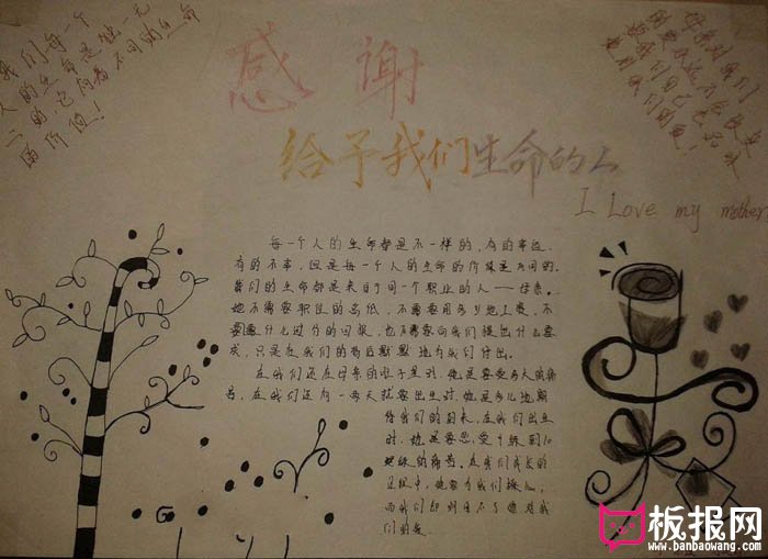 珍惜生命手抄报大全，感谢生命