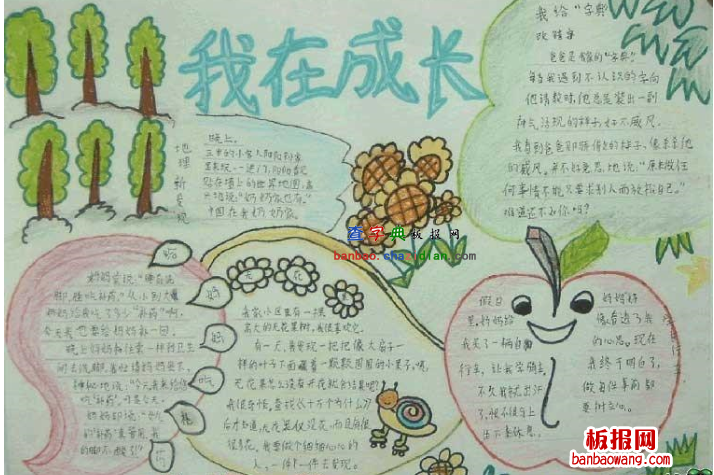 成长手抄报：我在成长