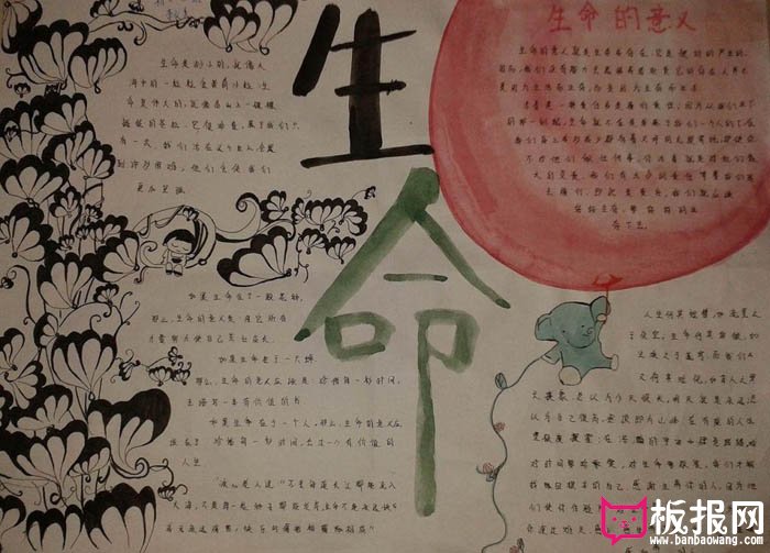 珍惜生命手抄报大全，生命