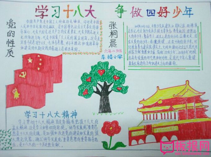 争做四好少年手抄报图片