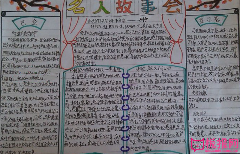 名人故事手抄报，中外名人的小故事