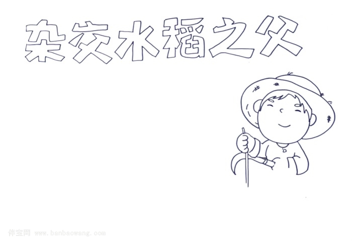 杂交水稻之父手抄报怎么画