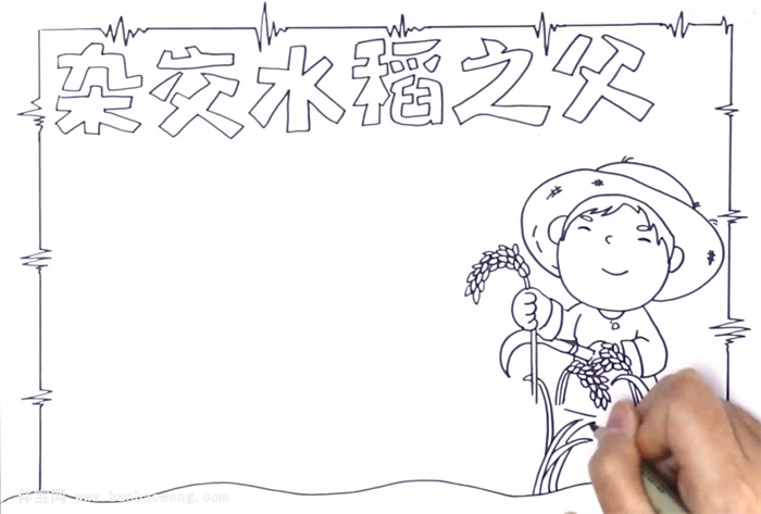 杂交水稻之父手抄报怎么画