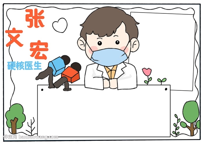 硬核医生张文宏手抄报