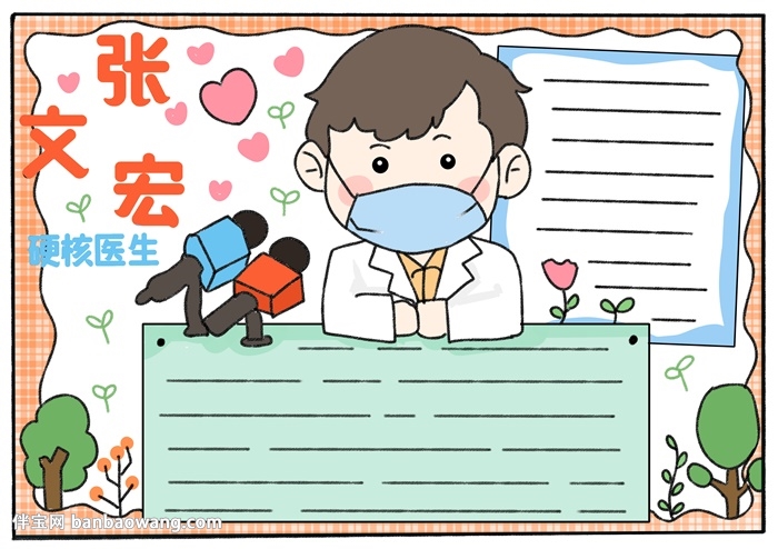 硬核医生张文宏手抄报