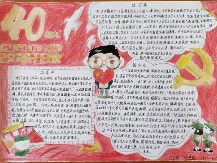 改革开放四十年手抄报图片大全，关于改革开放的手抄报