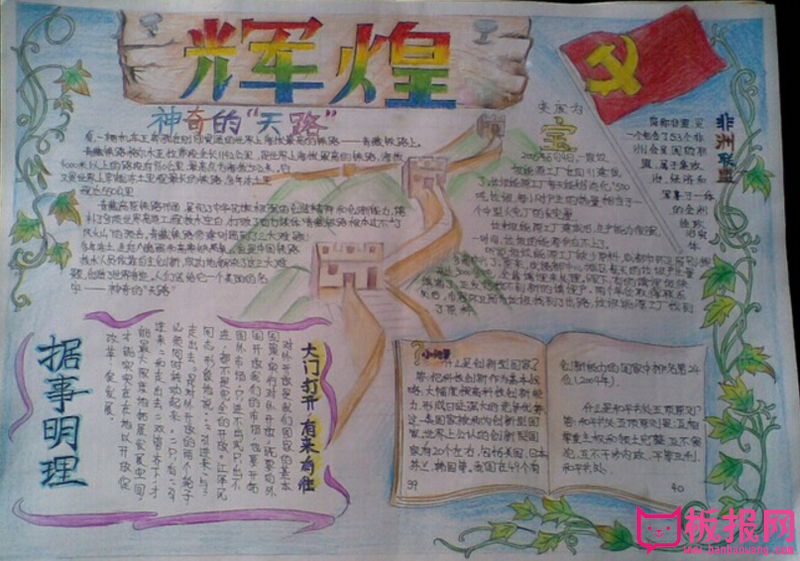 关于改革开放的手抄报，铸就中国辉煌