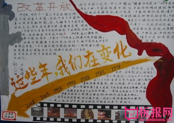 改革开放手抄报，这些年的变化