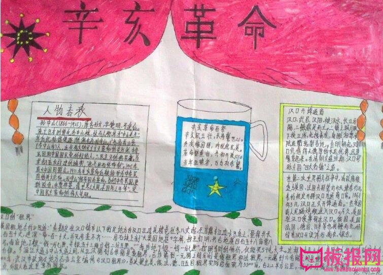 小学生辛亥革命纪念日手抄报，人民英雄永垂不朽！