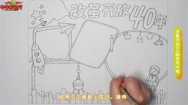 改革开放40周年手抄报