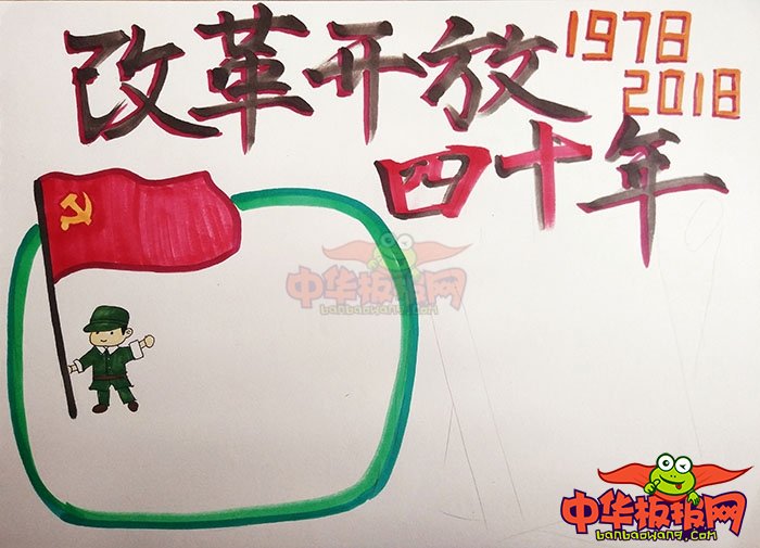 改革开放40周年手抄报图片，四十年历史巨变