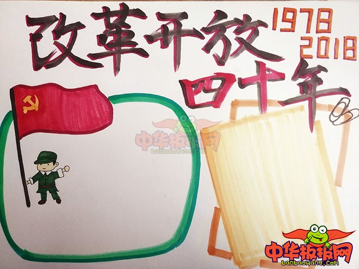 改革开放40周年手抄报图片，四十年历史巨变