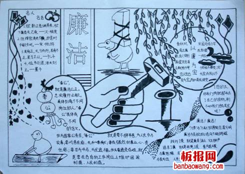 廉洁的重要性手抄报