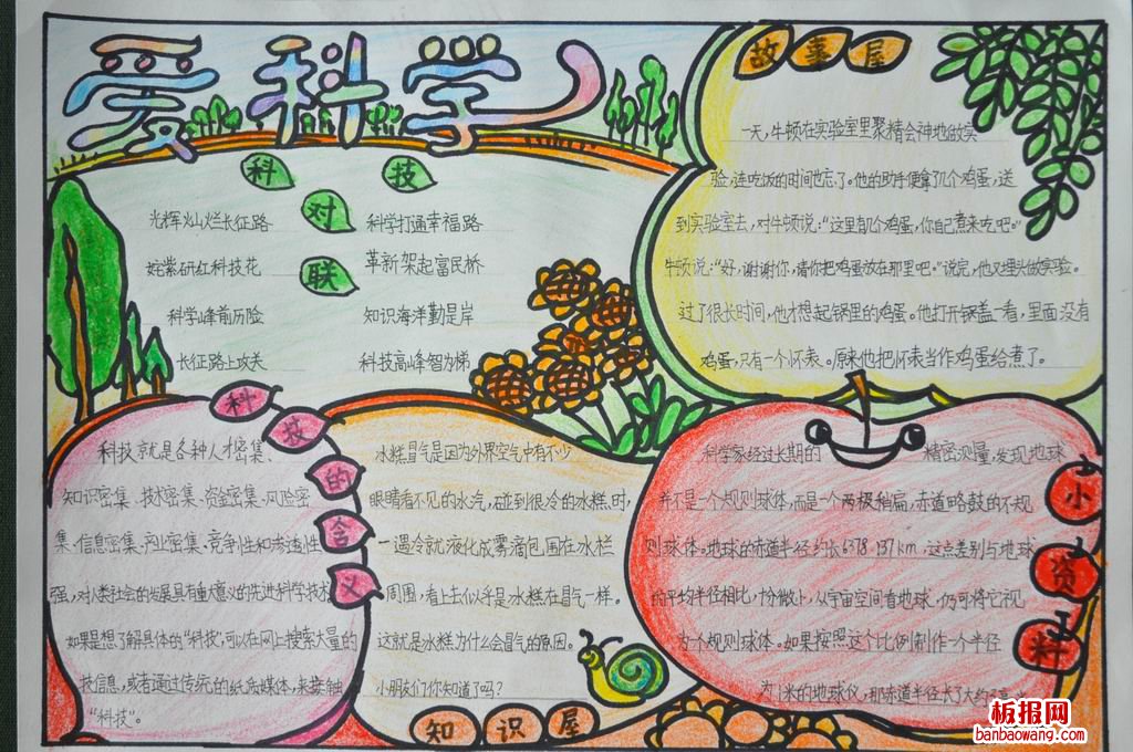 关于爱科学手抄报