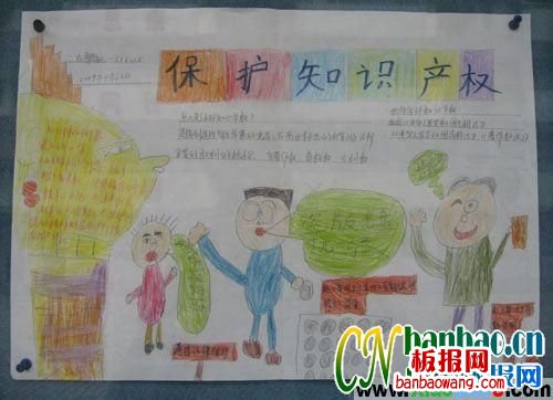 保护知识产权手抄报版面图