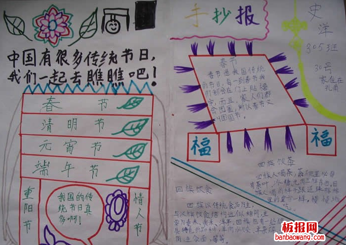 关于传统节日手抄报