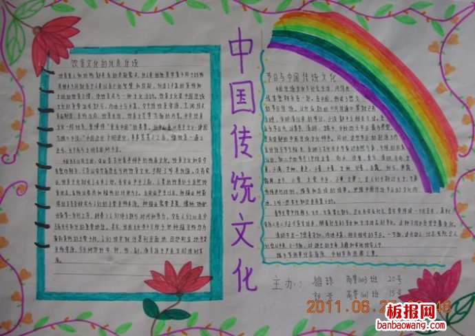 传统文化手抄报,画