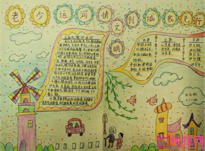 创建文明城市手抄报，文明创城我先行