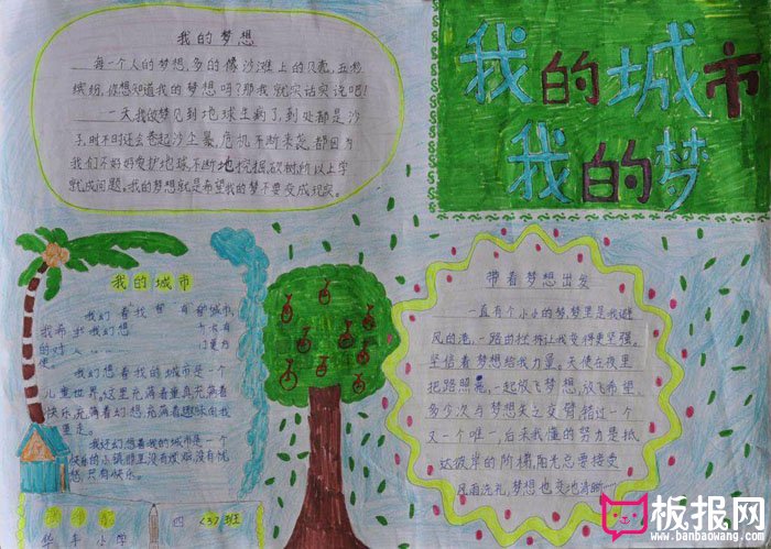 创建文明城市手抄报，我的城市我的梦