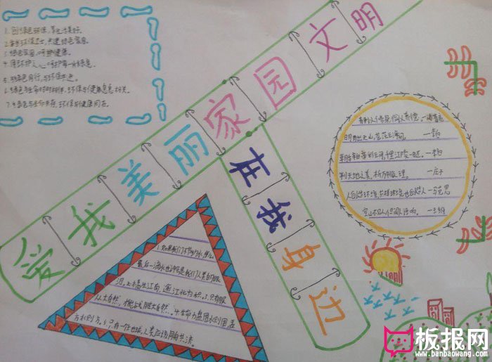 创建文明城市手抄报图片，文明在我身边