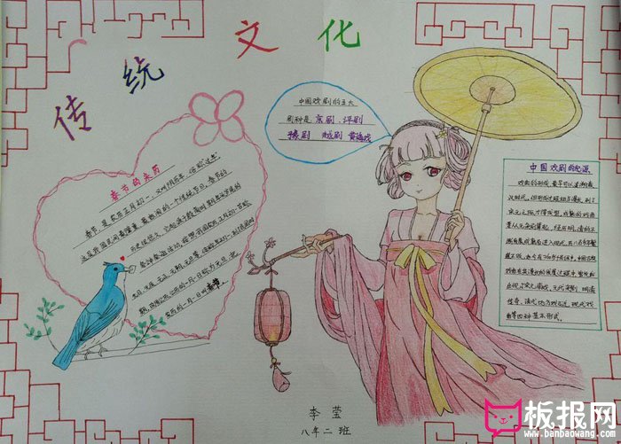 中华传统文化手抄报，传统文化的继承