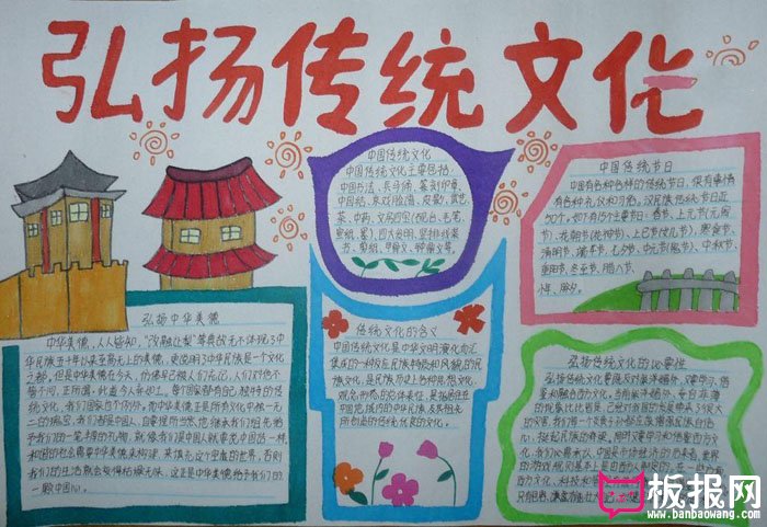 中国传统文化手抄报，弘扬传统文化