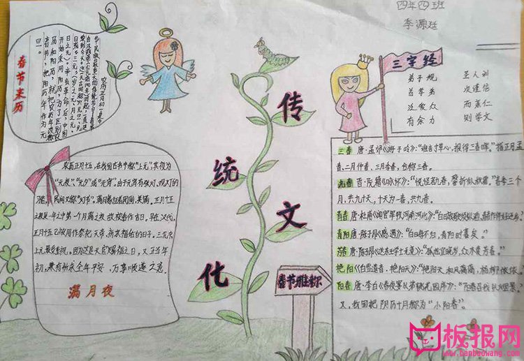 小学生传统文化手抄报内容