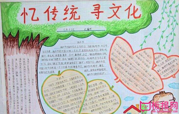 传统文化手抄报，忆传统寻文化