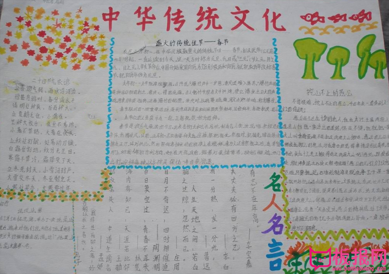 弘扬中华传统文化手抄报，祖国的历史文化