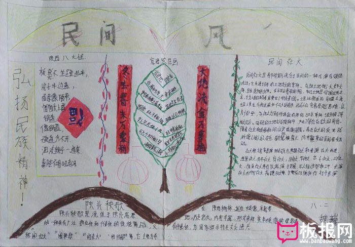 传统文化手抄报图片，陕西民间风俗