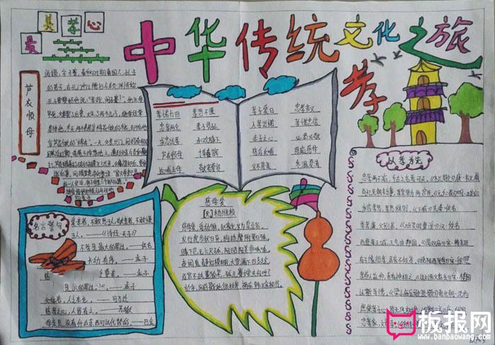 中国传统文化手抄报图片，中华传统文化之旅
