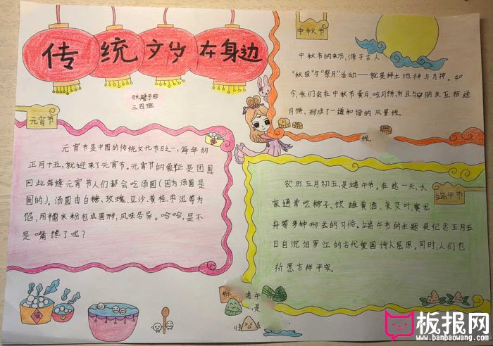 生活中的传统文化手抄报，传统文化在身边