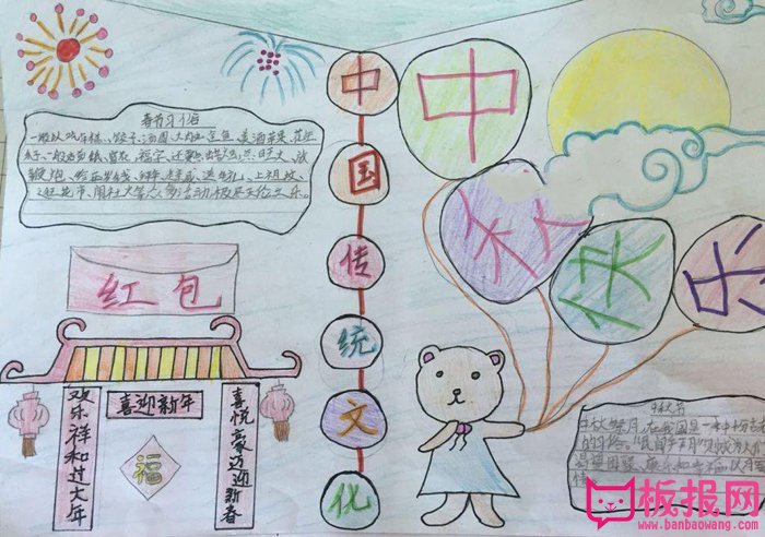 中国传统文化手抄报图片，我们的传统节日