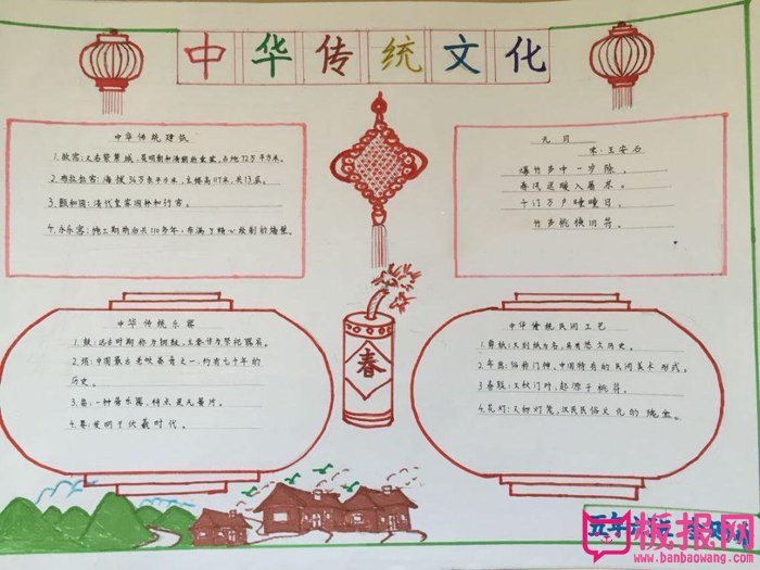 简单的中国传统文化手抄报图片，我们的传统