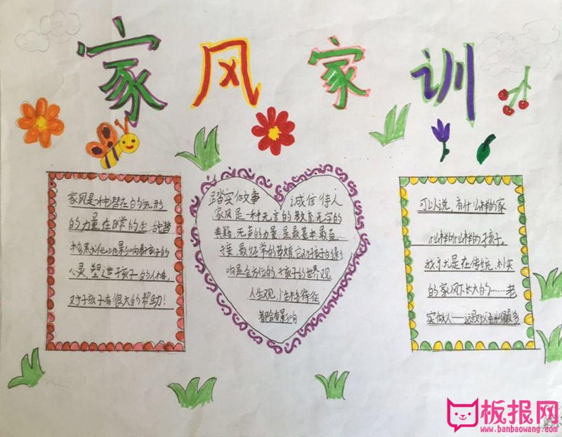 简单的家风家训手抄报，诚信做人