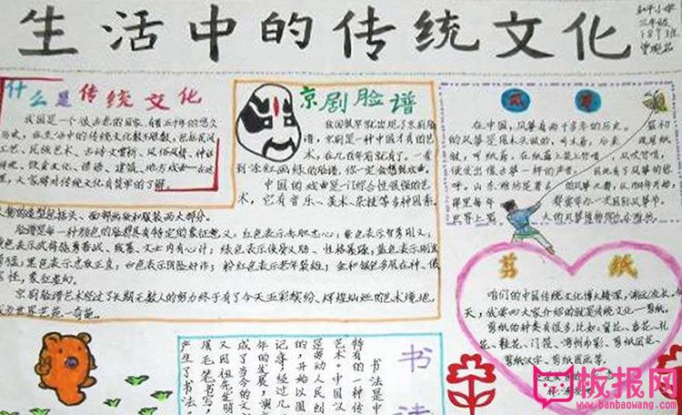 生活中的传统文化手抄报