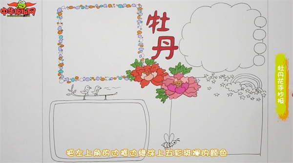 牡丹花手抄报