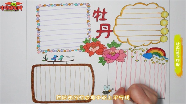 牡丹花手抄报