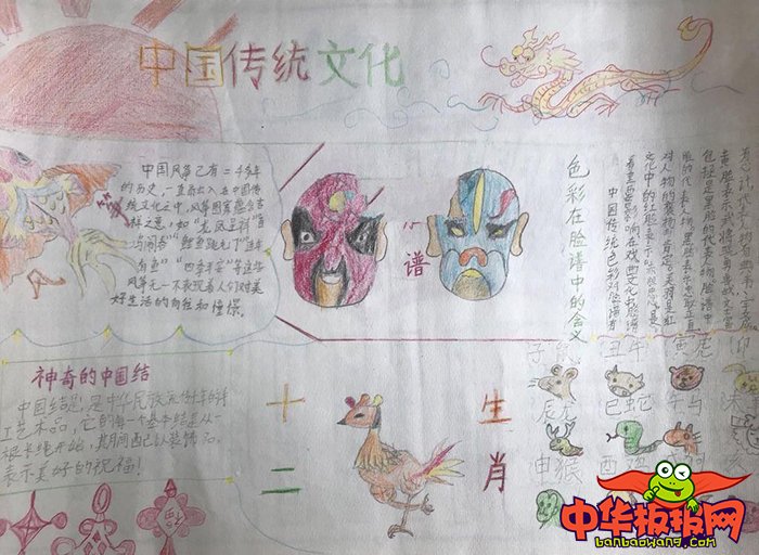 中国传统文化手抄报图片，我们的优秀文化