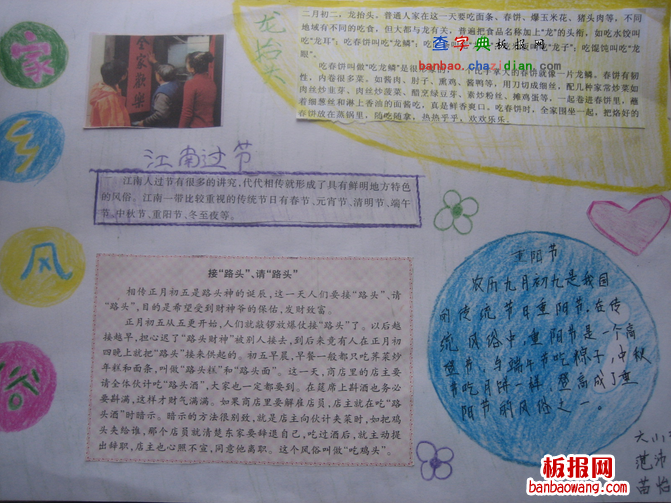 家乡的风俗手抄报