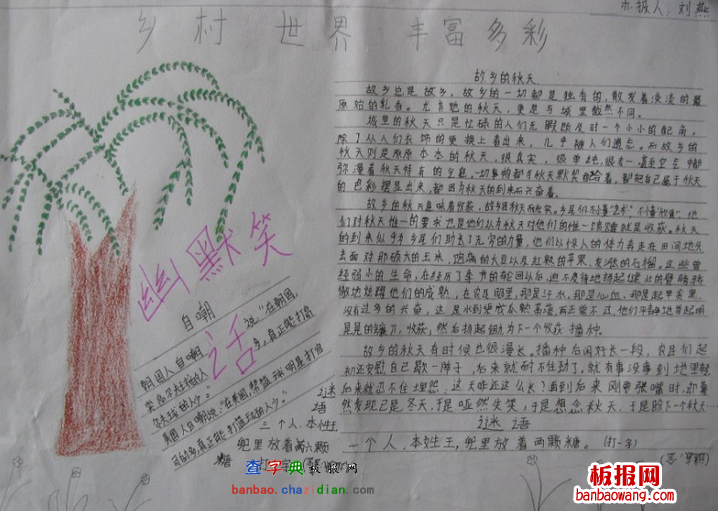 美丽乡村手抄报