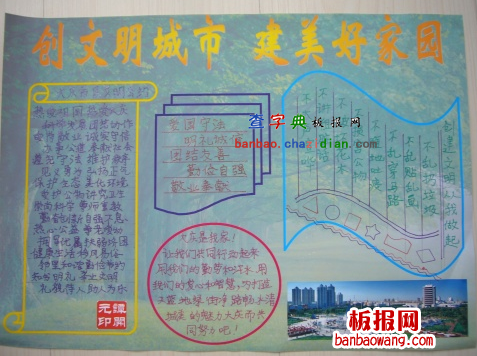 创建文明城市手抄报