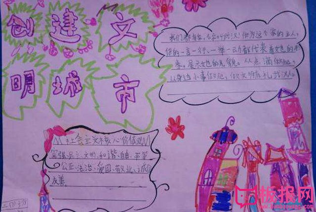 小学生创建文明城市手抄报内容，创建文明城市