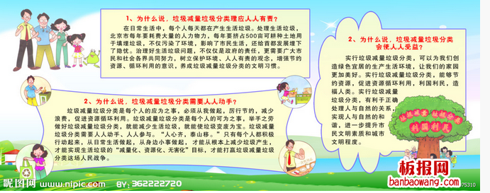 垃圾分类减量分类手抄报