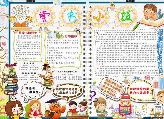 读书小报，读书电子手抄报