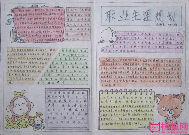 大学生手抄报，职业生涯规划