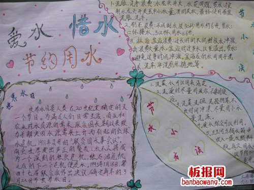 世界水日手抄报