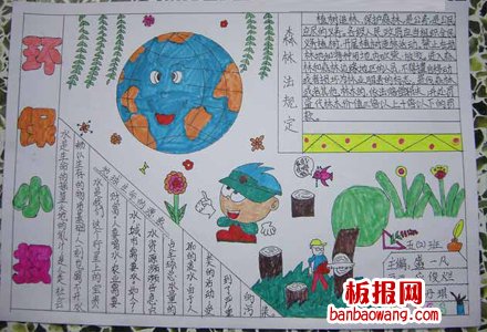 绿色环保手抄报