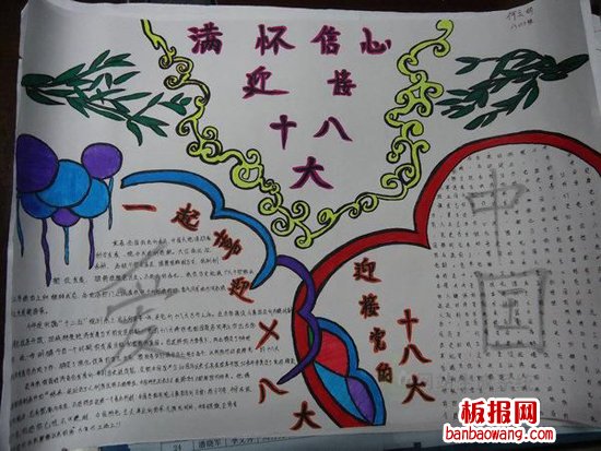 喜迎十八大手抄报（3）