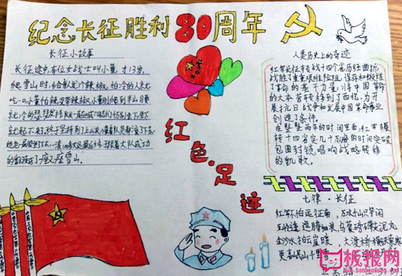 长征精神手抄报图片，纪念长征胜利
